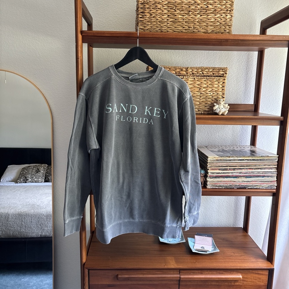 Comfort Colors Sand Key Florida Gray Crewneck Sweater